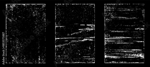 Grunge worn paper effect. Overlay texture stamps with old paper. Stamps distress grain surface dust and rough background concept. Illustration place over object to create grunge effect. Vector EPS10.
