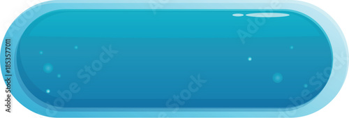 Horizontal progress bar with rounded edges and glowing frame, ideal for game interface design