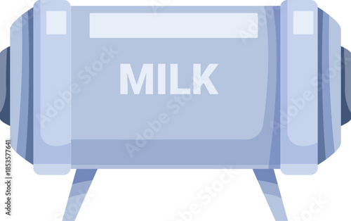 Large milk tank storing fresh dairy, ensuring quality and preservation for processing