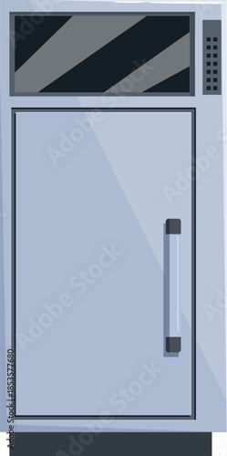 Stainless steel refrigerator preserving ingredients in a commercial kitchen, ensuring food safety and quality
