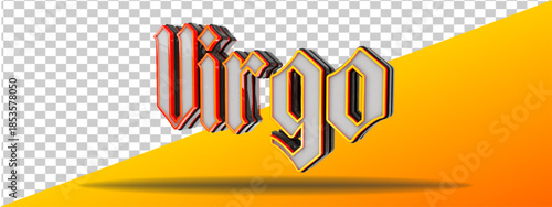elegant zodiac virgo 3d render isolated