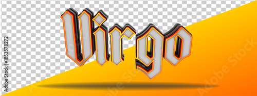 graphic zodiac virgo 3d render isolated