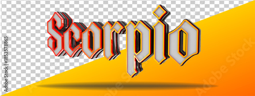 elegant zodiac scorpio 3d render isolated