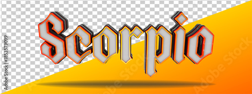 graphic zodiac scorpio 3d render isolated