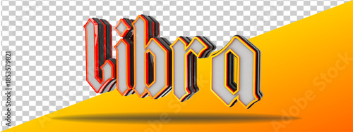 elegant zodiac libra 3d render isolated