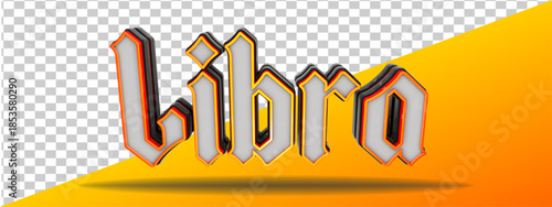 graphic zodiac libra 3d render isolated