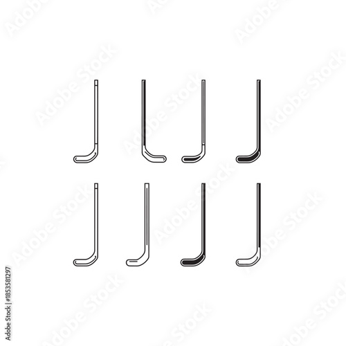 Hockey Stick icon line art athletic 