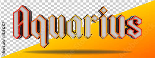 element zodiac aquarius 3d render isolated