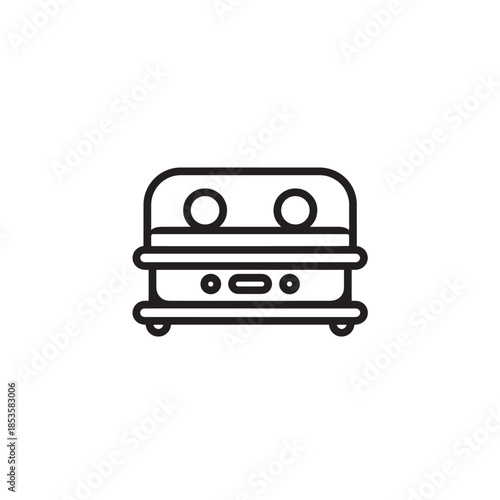  Incubator for newborns icon line art neonatal care