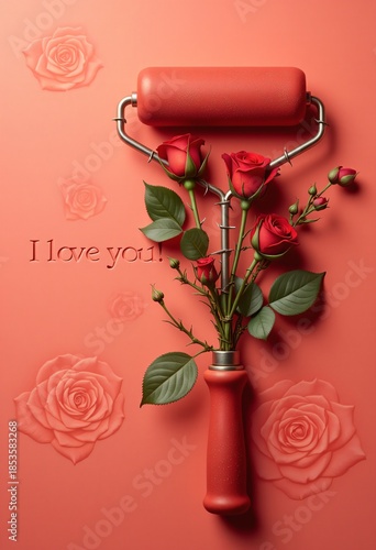 Modern floral design concept blending gardening and artistic imagination