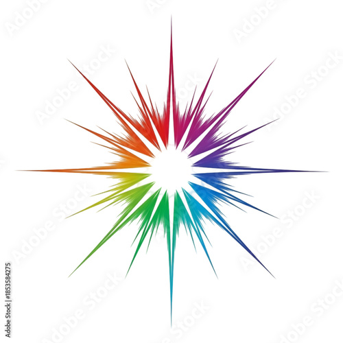 Multicolor starburst explosion
