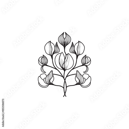 Jade Vine icon line art illustration 