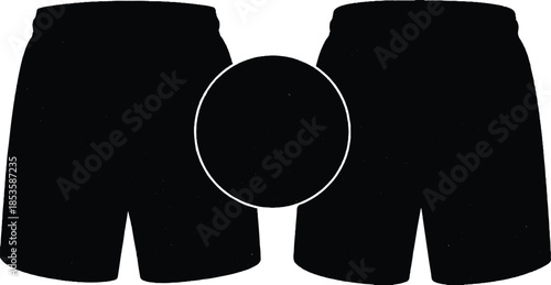 Vector illustration short pants design