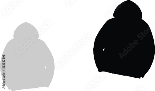 Black and Grey Hoodie Cloth Victor Design