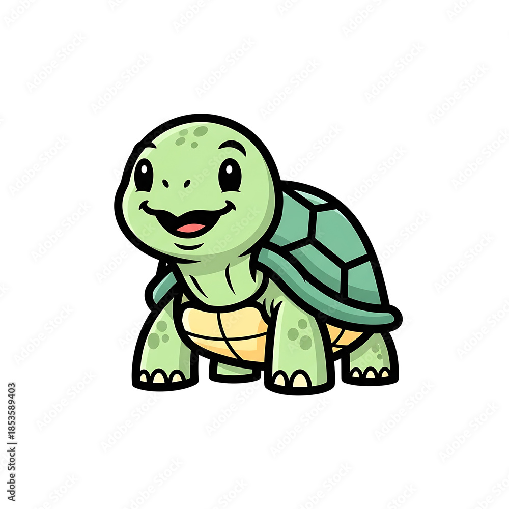 Fototapeta premium Cute turtle cartoon.