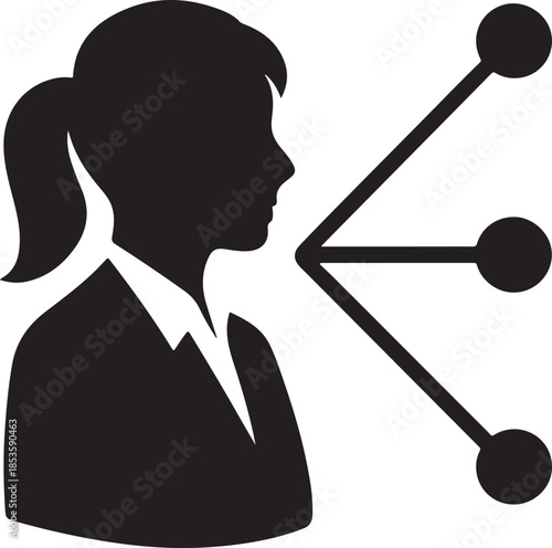 silhouette of a woman raising their voice