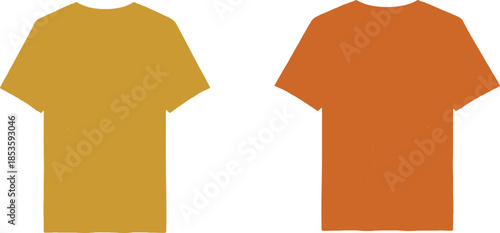 Casual cotton t-shirt vector illustration with a blank short sleeve design template for men's fashion clothing and casual wear prints