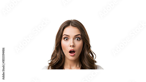 Surprised woman with mouth open