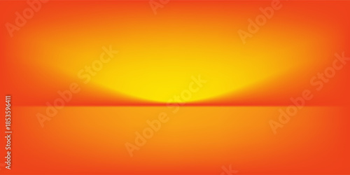 Yellow and Orange empty room studio gradient used for background design and display your product.eps.10