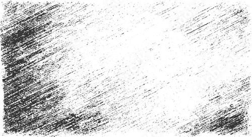 Black and white diagonal scratch texture with scattered dots abstract background