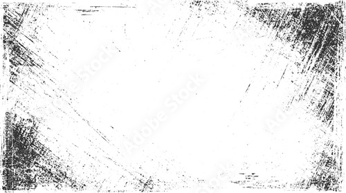 Black and white textured background with distressed scratches and speckles grunge overlay