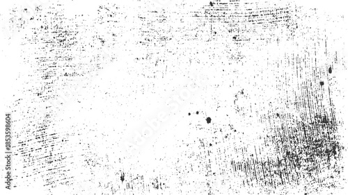 Black speckle and line texture on white background grunge abstract