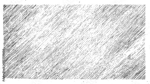 Black and white diagonal hatching texture with speckles abstract background