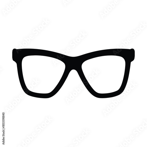 Eyeglasses Silhouette Icon Vector Illustration