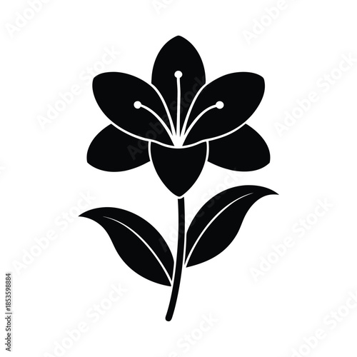 Freesia Flower Icon Vector Illustration