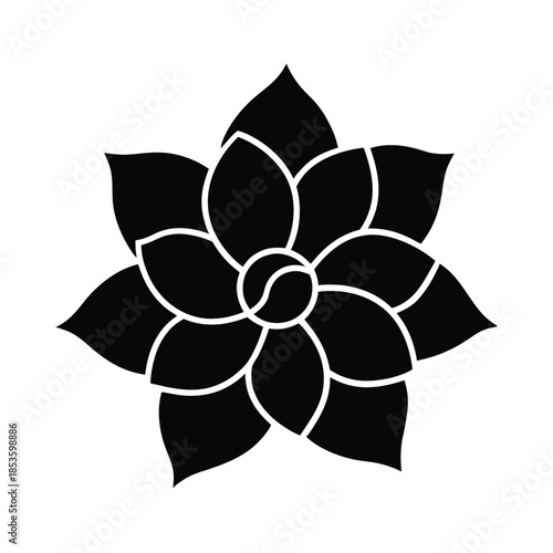 Gardenia Flower Icon Vector Illustration