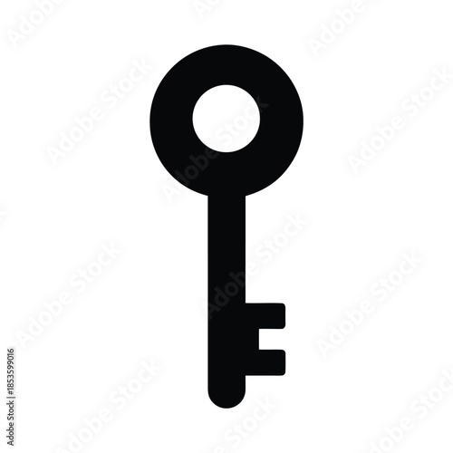 Key Silhouette Icon Vector Illustration