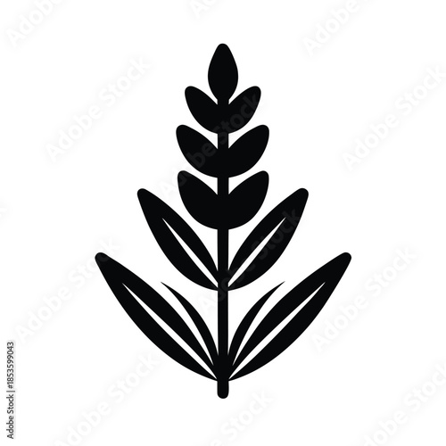 Lavender Flower Icon Vector Illustration