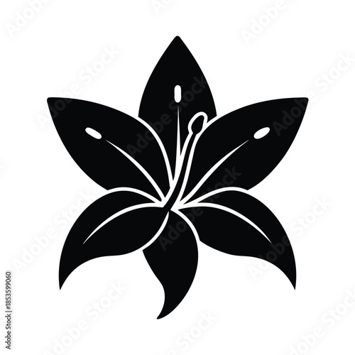 Lily Flower Icon Vector Illustration