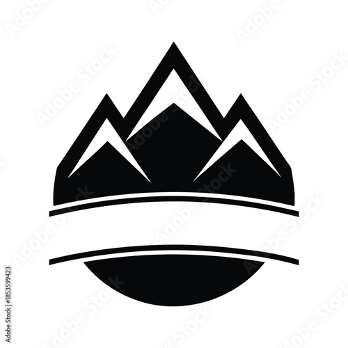 Peak Mountain Logo Icon Vector Illustration