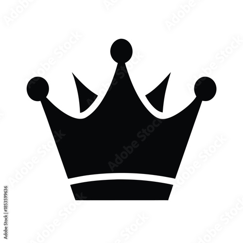 Royal Crown Silhouette Icon Vector Illustration