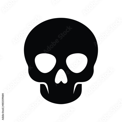 Skull Silhouette Icon Vector Illustration