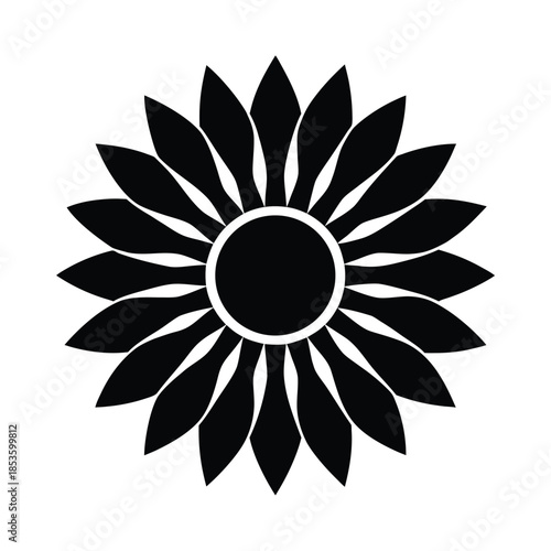Sunflower Icon Vector Illustration