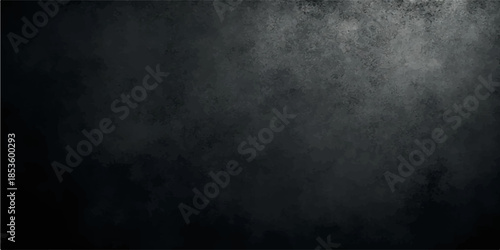 A dark blue grunge wall texture with a vintage black concrete surface featuring subtle smoke patterns and a rough grey paper backdrop under a moody storm sky