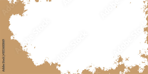 Abstract grunge background with painted frame and textured splash design for text space