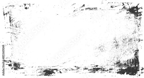 Black and white textured grunge border overlay with distressed edges