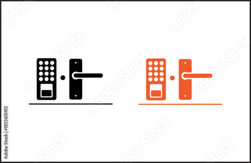 Modern electronic door lock with keycard reader