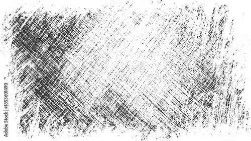 Black and white textured background with diagonal scribbled lines and speckles abstract grunge scratch