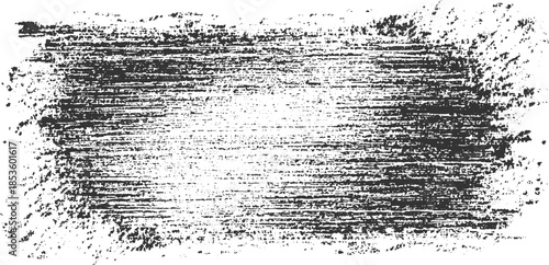 Black horizontal brush strokes on white background with textured edges abstract chalk