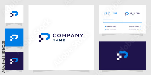 TP Pixel Modern Letter Logo and Branding