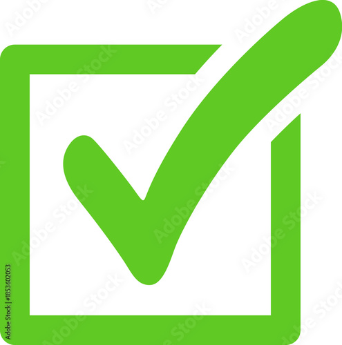 Green checkbox with tick mark