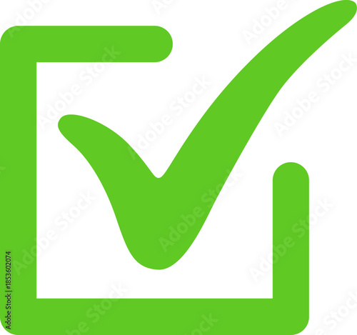 Green checkmark in square box