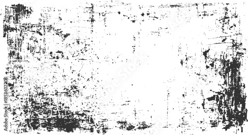 Black and white distressed grunge texture with rough abstract patterns and scratches
