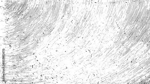 Black and white textured background with curved lines and speckles abstract