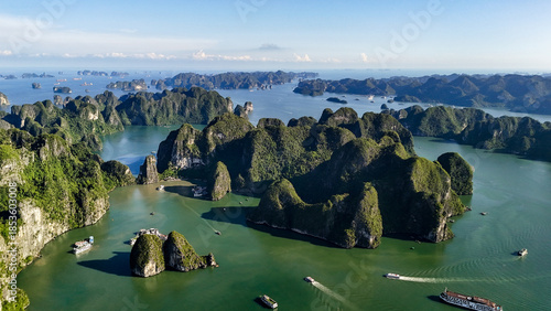 Aerial view of Ha Long Bay
