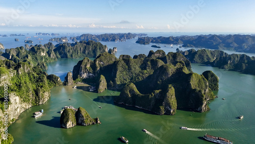 Aerial view of Ha Long Bay